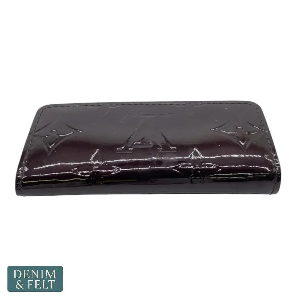 Louis Vuitton Vernis 4 Key Holder Amarante Monogram‎ Patent Leather Wallet